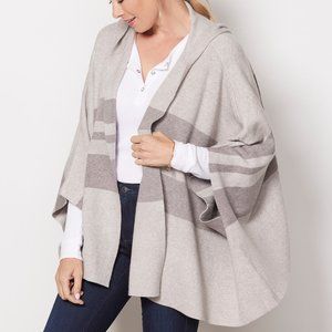 Evereve Rochelle Hooded Poncho Gray Size XS/S